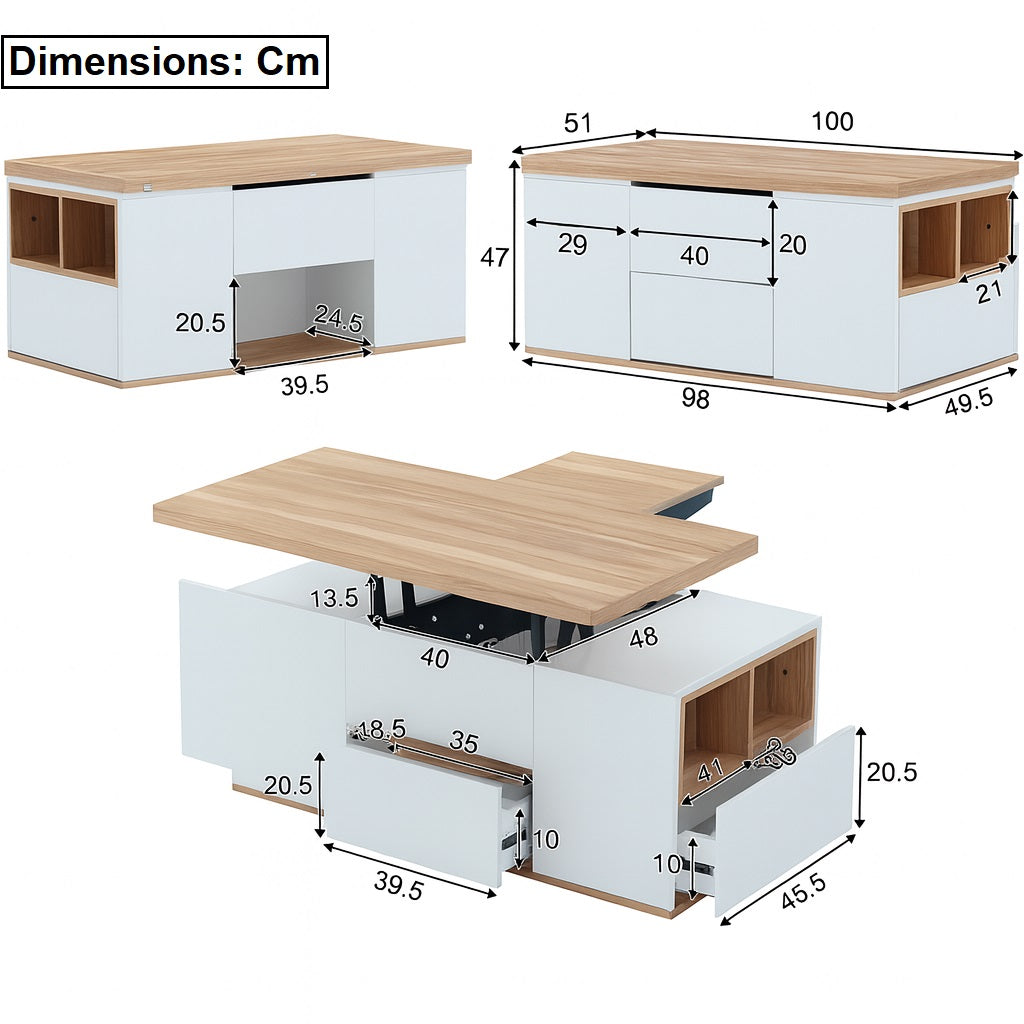 Table basse relevable Nova