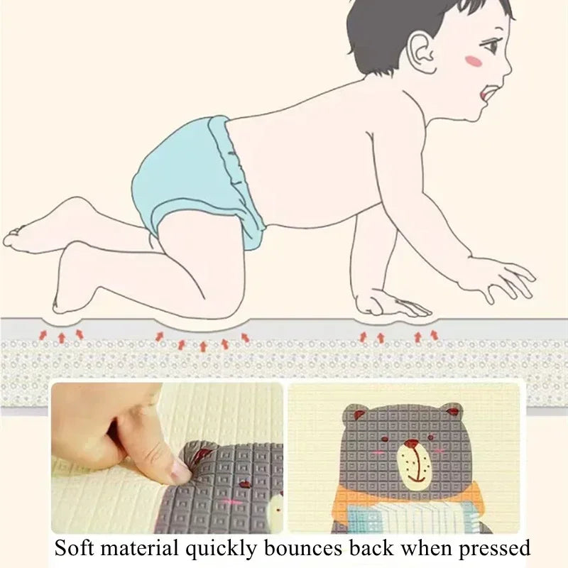 Non-toxic Large Size Play Mat for Children's Safety Mat 1cm EPE Environmentally Thick Baby Crawling Play Mats Folding Mat Carpet