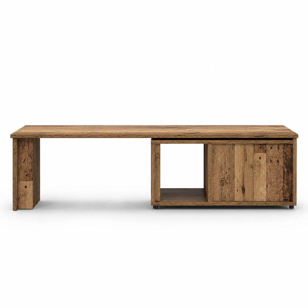 Table basse en bois vielli Alrik