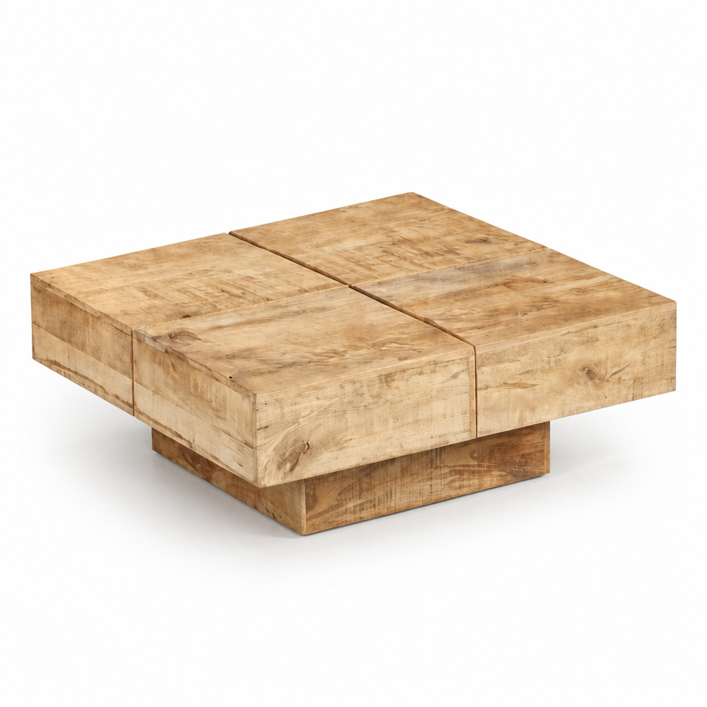 Table basse en bois massif Luna