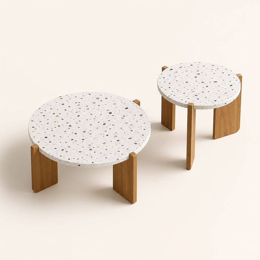 Tables basses gigognes Terrazzo Nerea