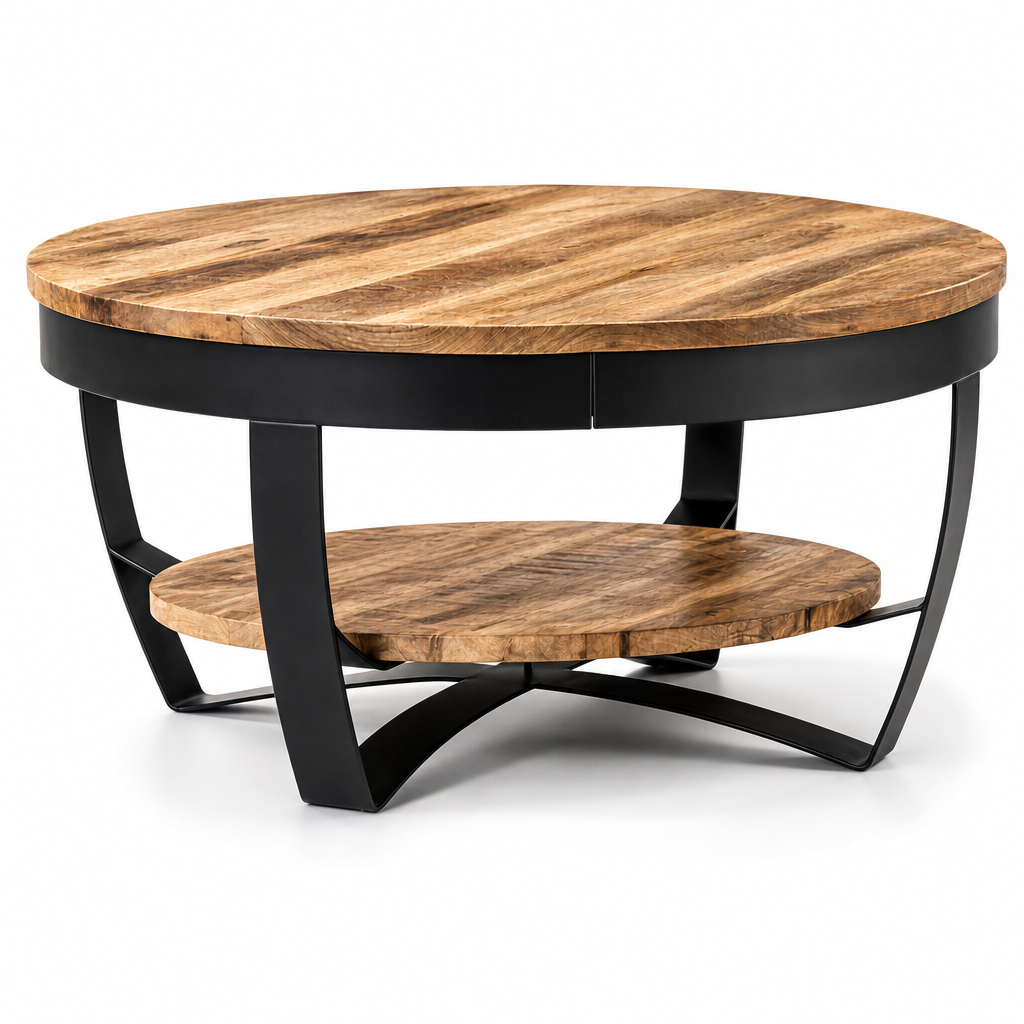 Table basse ronde en bois Rondi