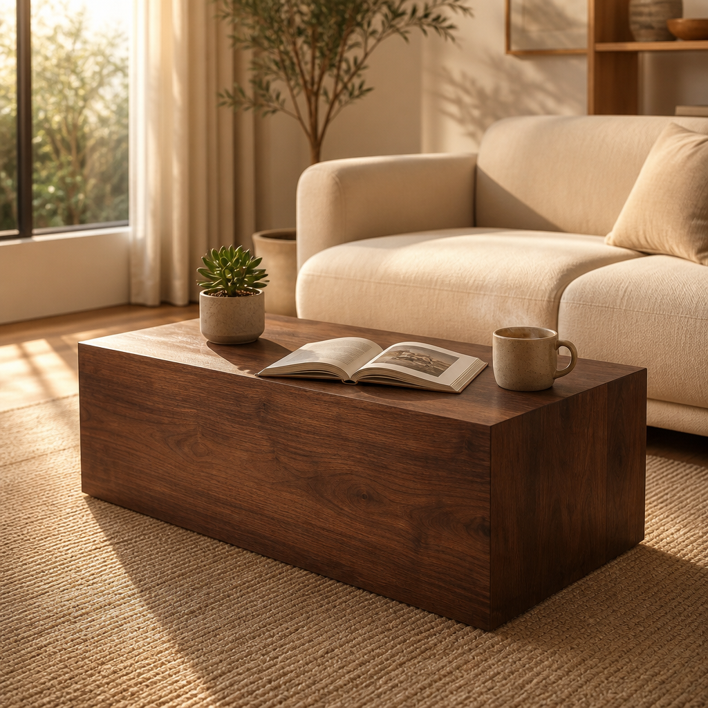 Table basse noyer