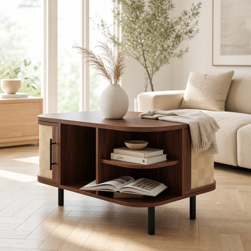 Table basse style japanti Solaro