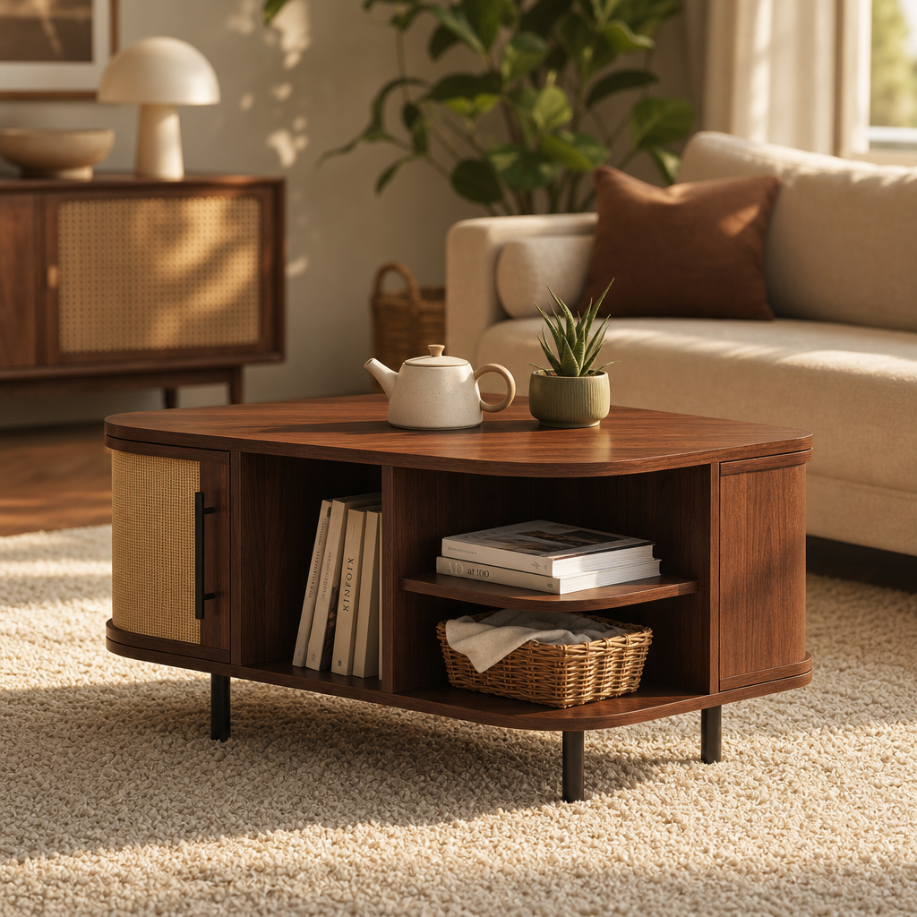 Table basse style japanti Solaro
