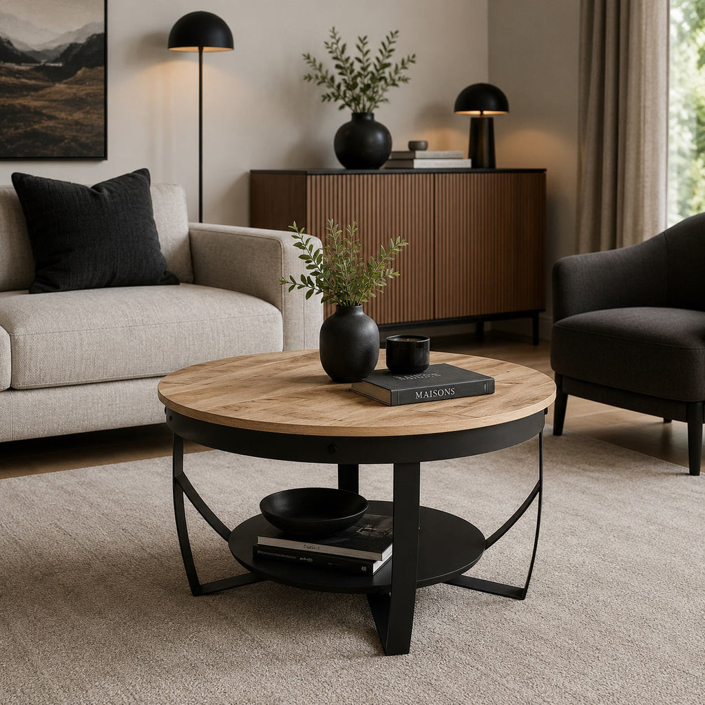 Table basse Ronde en bois - Forge