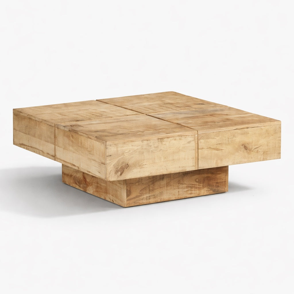 Table basse en bois massif Luna