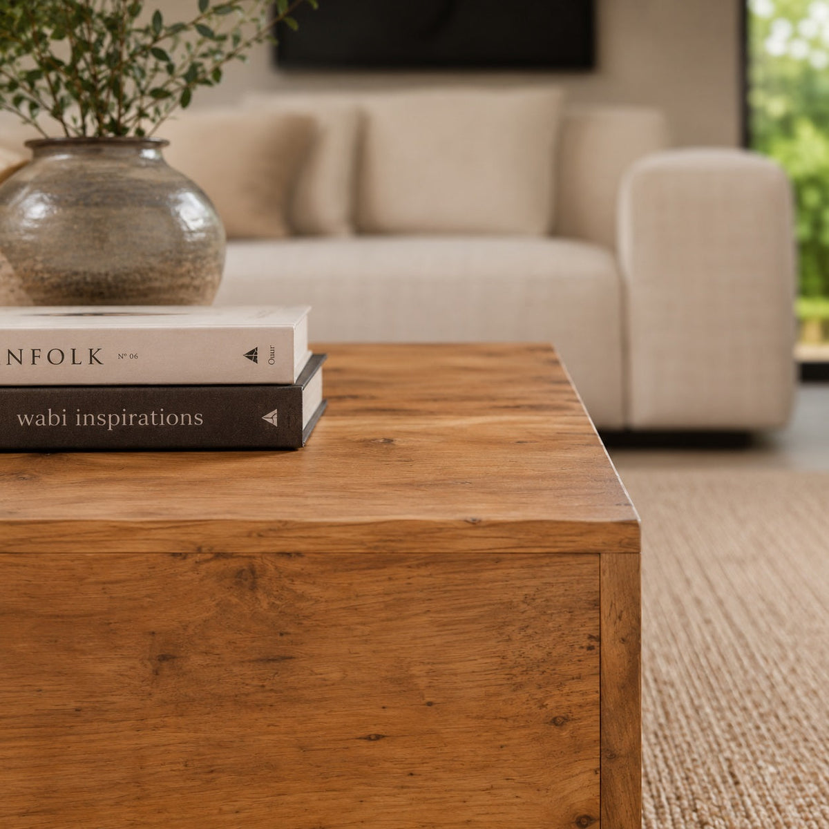 Table basse en bois massif Luna