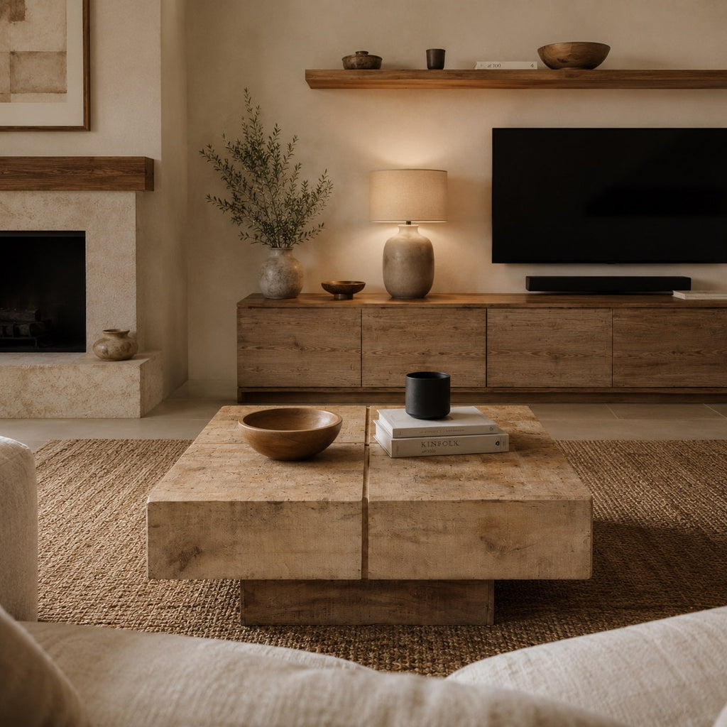 Table basse en bois massif Luna