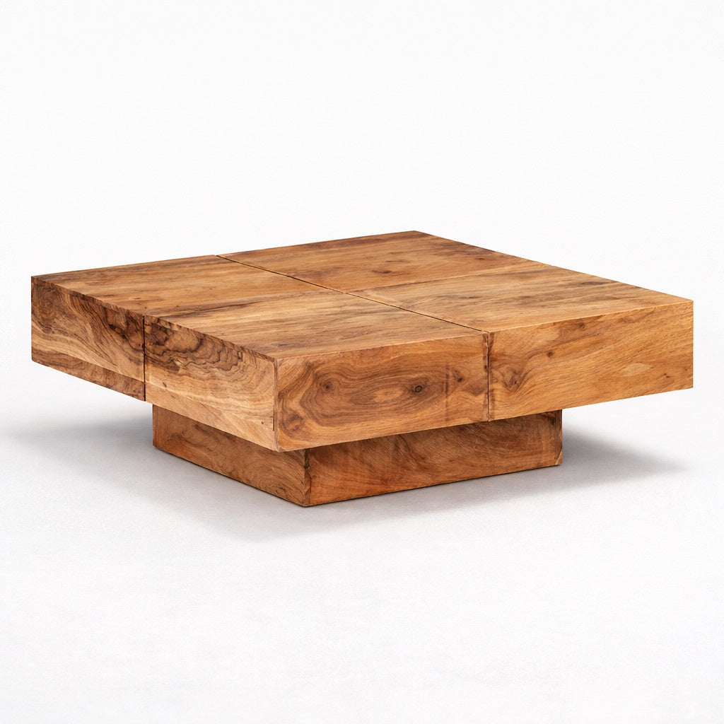 Table basse en bois massif Luna