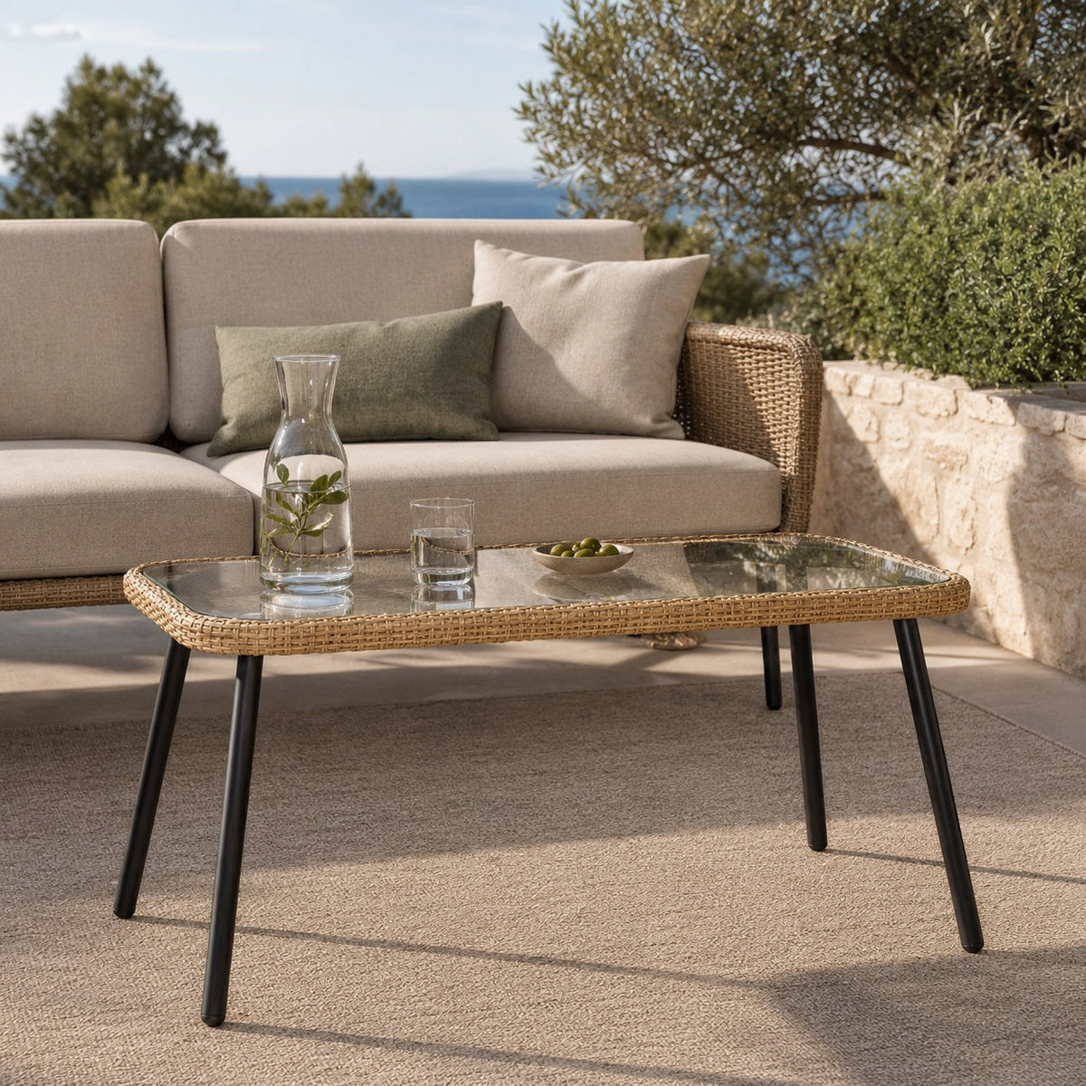 Table basse extérieure tressée Riviera - photo 3