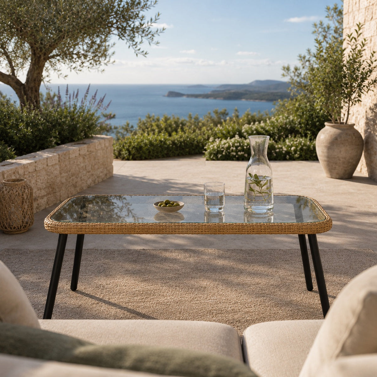 Table basse extérieure tressée Riviera - photo 7
