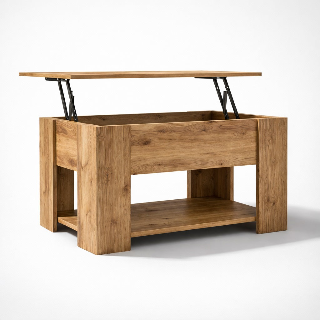 Table basse relevable en bois Elian - photo 1