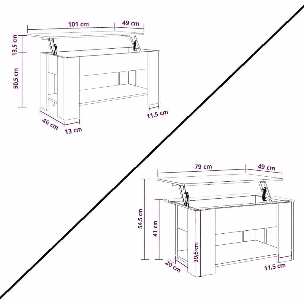 Table basse relevable en bois Elian - photo 15