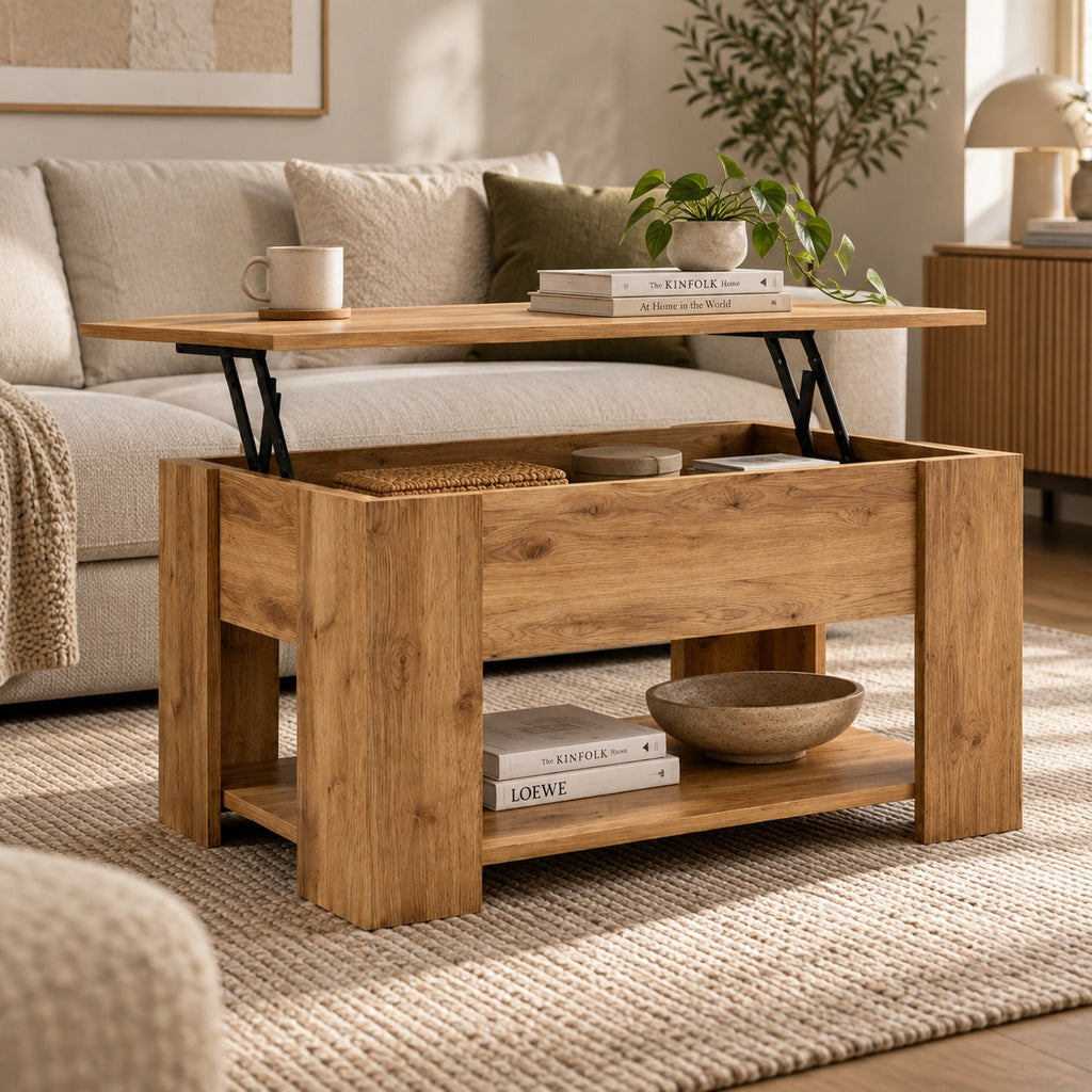 Table basse relevable en bois Elian - photo 2