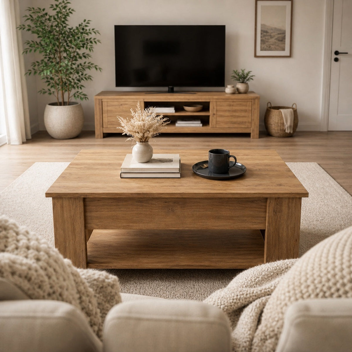 Table basse relevable en bois Elian - photo 7