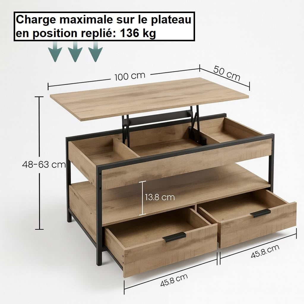 Table basse relevable Manhattan - photo 14